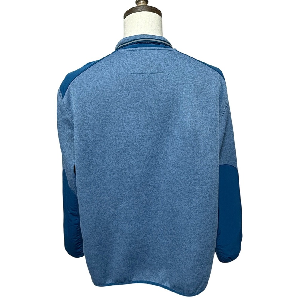 Vineyard Vines Mountain Sweater Men XL Blue Fleece 1/4 Zip Sweatshirt Zip Pocket - Picture 3 of 12